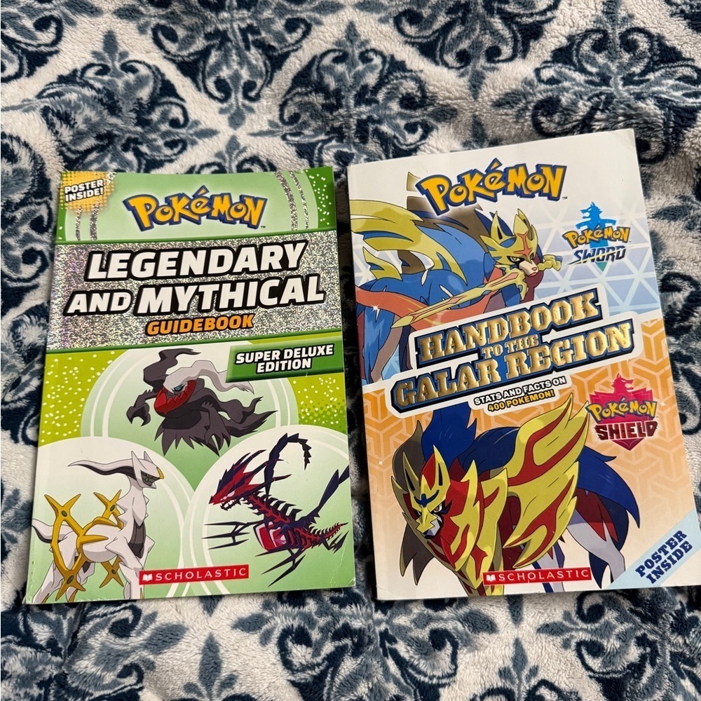 Scholastic Pokemon Legendary and Mythical Guidebook Super Deluxe Edition 2 books